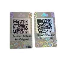 Custom Security Qr Code Barcode Hologram Sticker